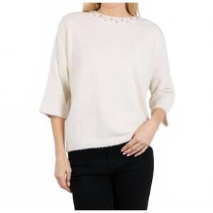 NEW MELISSA NEPTON felicity knit top in cream